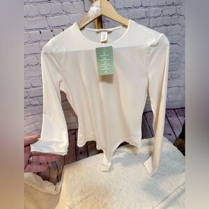 H&M White/Cream Bodysuit size Medium NWT